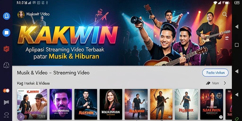 Antarmuka KAKWIN yang intuitif dan user-friendly untuk streaming video.