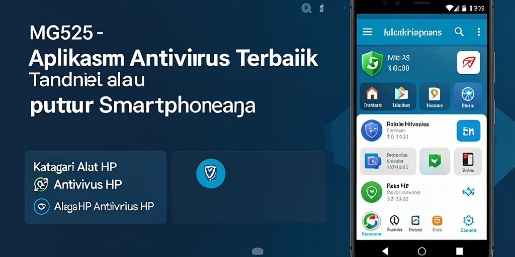 Tampilan antarmuka aplikasi MG525 dalam fungsi Antivirus HP.