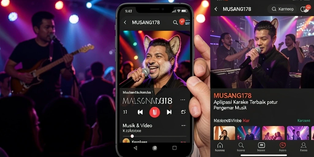 Tampilan antarmuka <strong>MUSANG178</strong> yang intuitif dan menarik untuk karaoke.