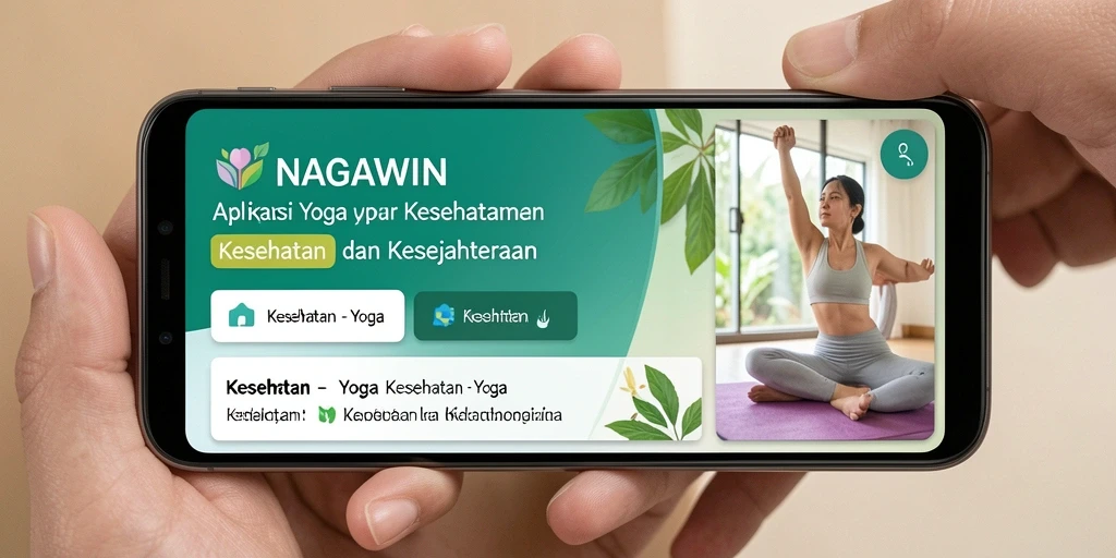 Tampilan antarmuka NAGAWIN dengan berbagai pilihan sesi Yoga.