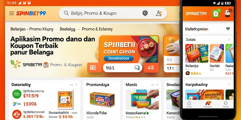 Tampilan antarmuka SPINBET99 dengan berbagai penawaran dan kupon.